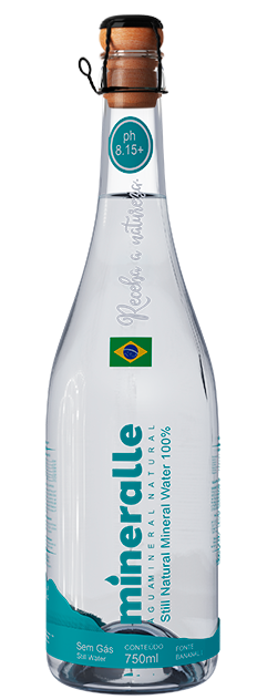 Garrafa de água mineral premium Mineralle