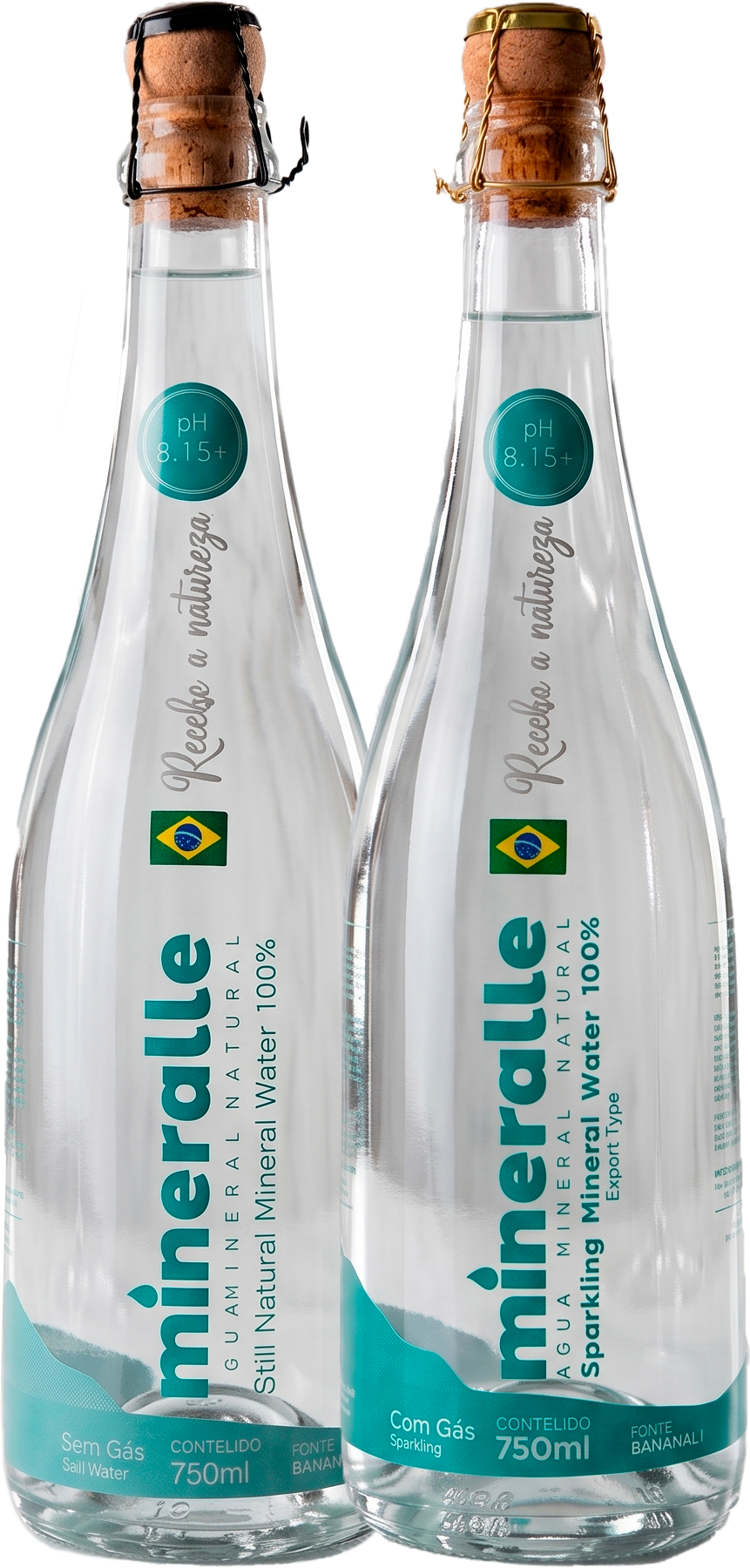 Água Mineral Premium Mineralle Vidro